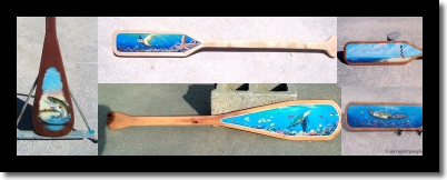 Hand painted oars